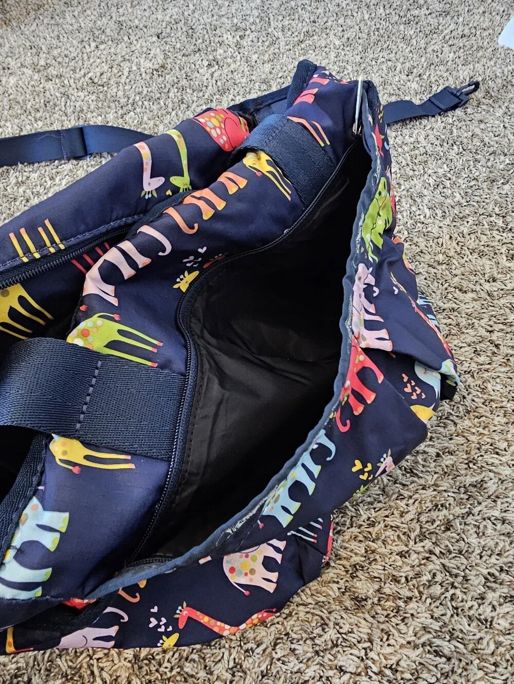 LeSportsac Ryan Neutral Diaper Bag Animal Print